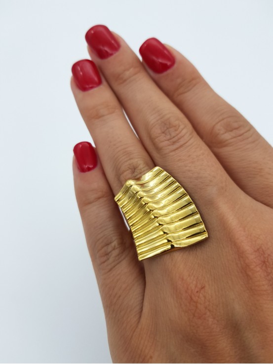 Δαχτυλίδι Shield χρυσό