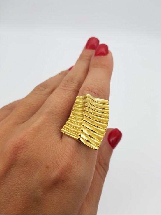 Δαχτυλίδι Shield χρυσό