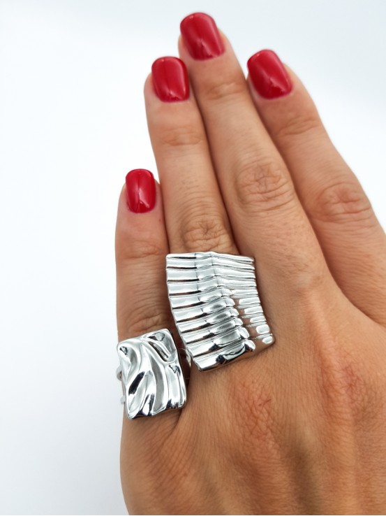 Δαχτυλίδι Shield ασημί