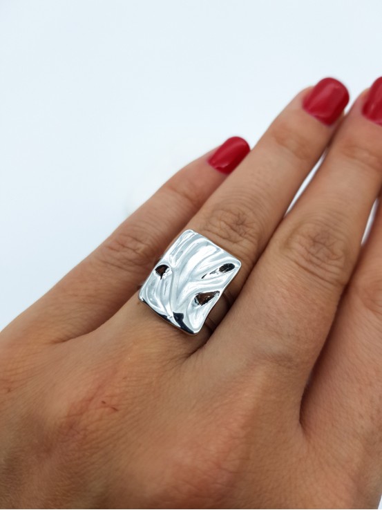 Δαχτυλίδι Asp ασημί