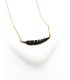 Κολιέ Black Feather χρυσό