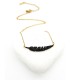 Κολιέ Black Feather χρυσό