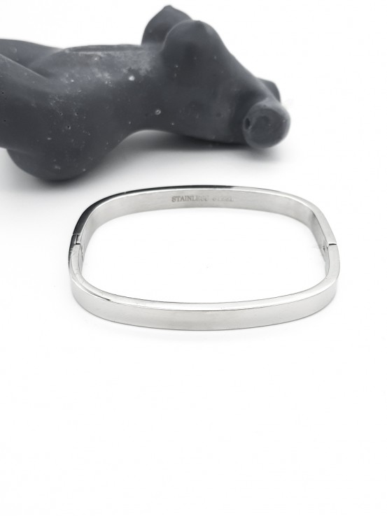 Χειροπέδα Τετράγωνη ασημί