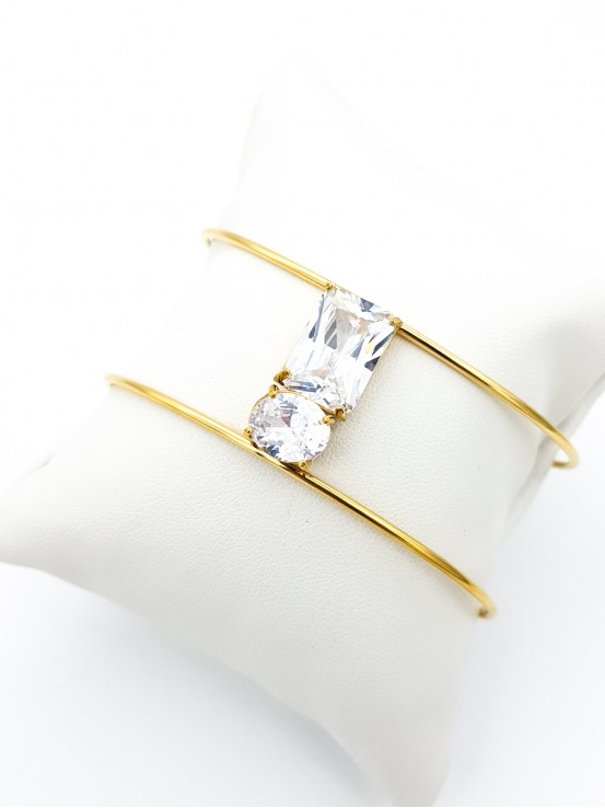 Χειροπέδα Crystals χρυσή