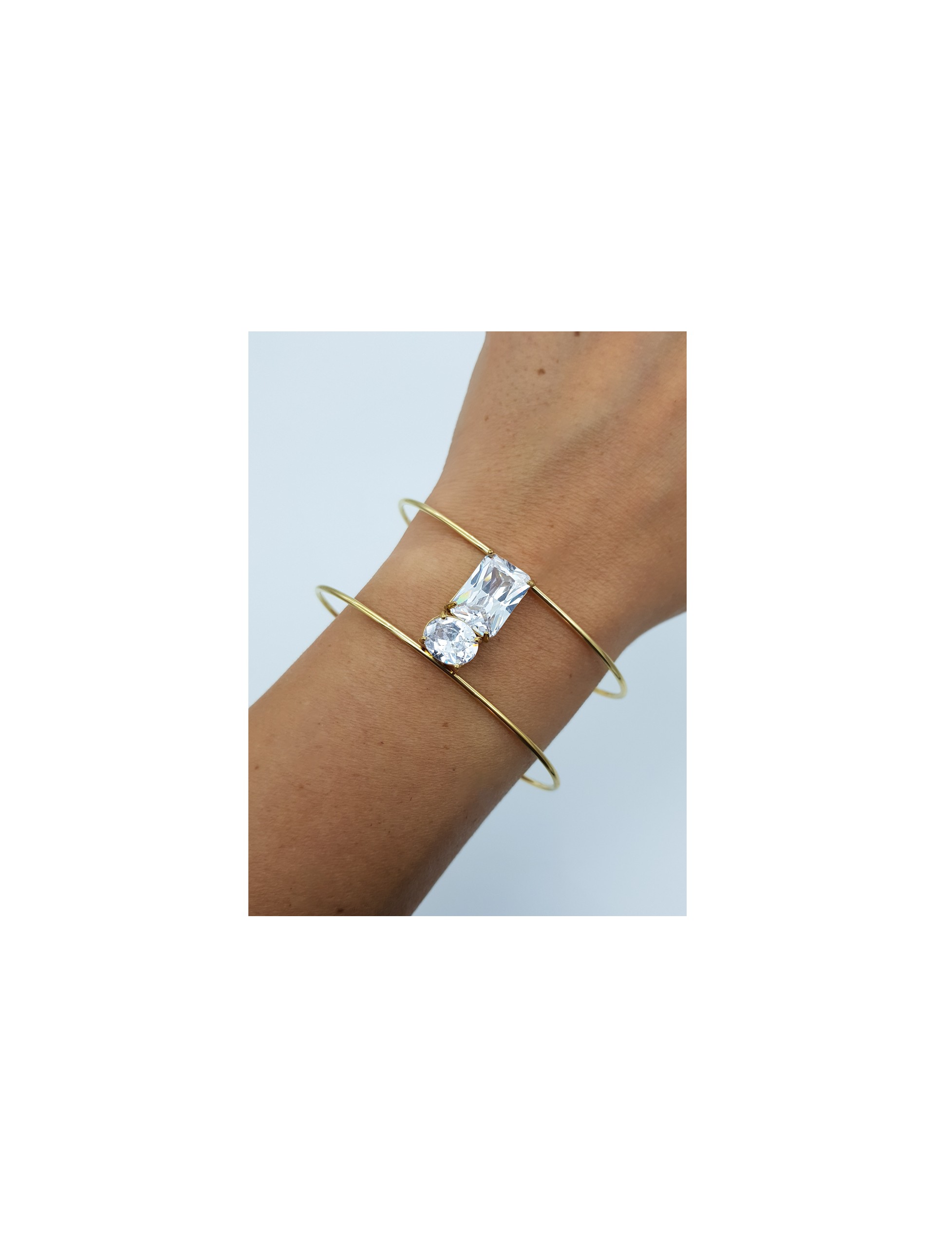 Χειροπέδα Crystals χρυσή