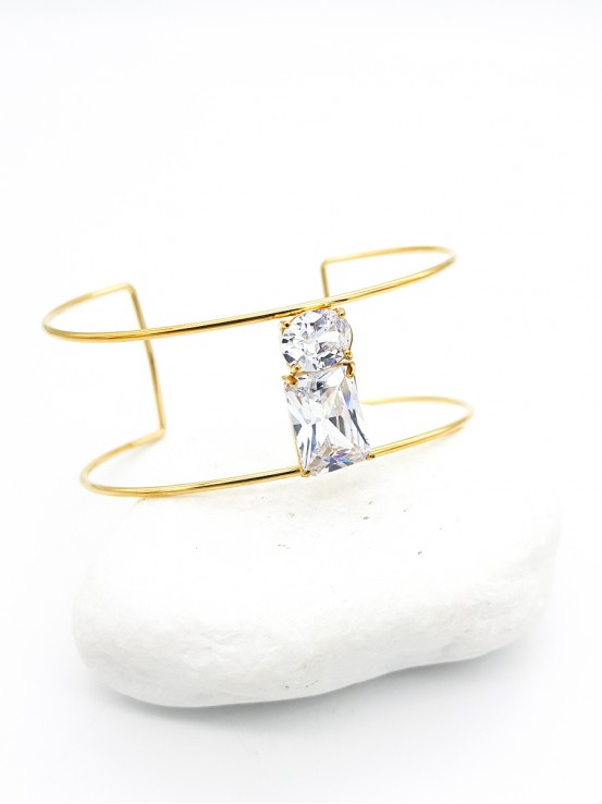 Χειροπέδα Crystals χρυσή