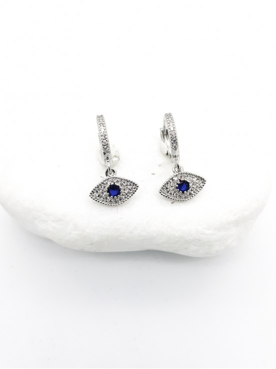 Σκουλαρίκια Ματάκια ασημί