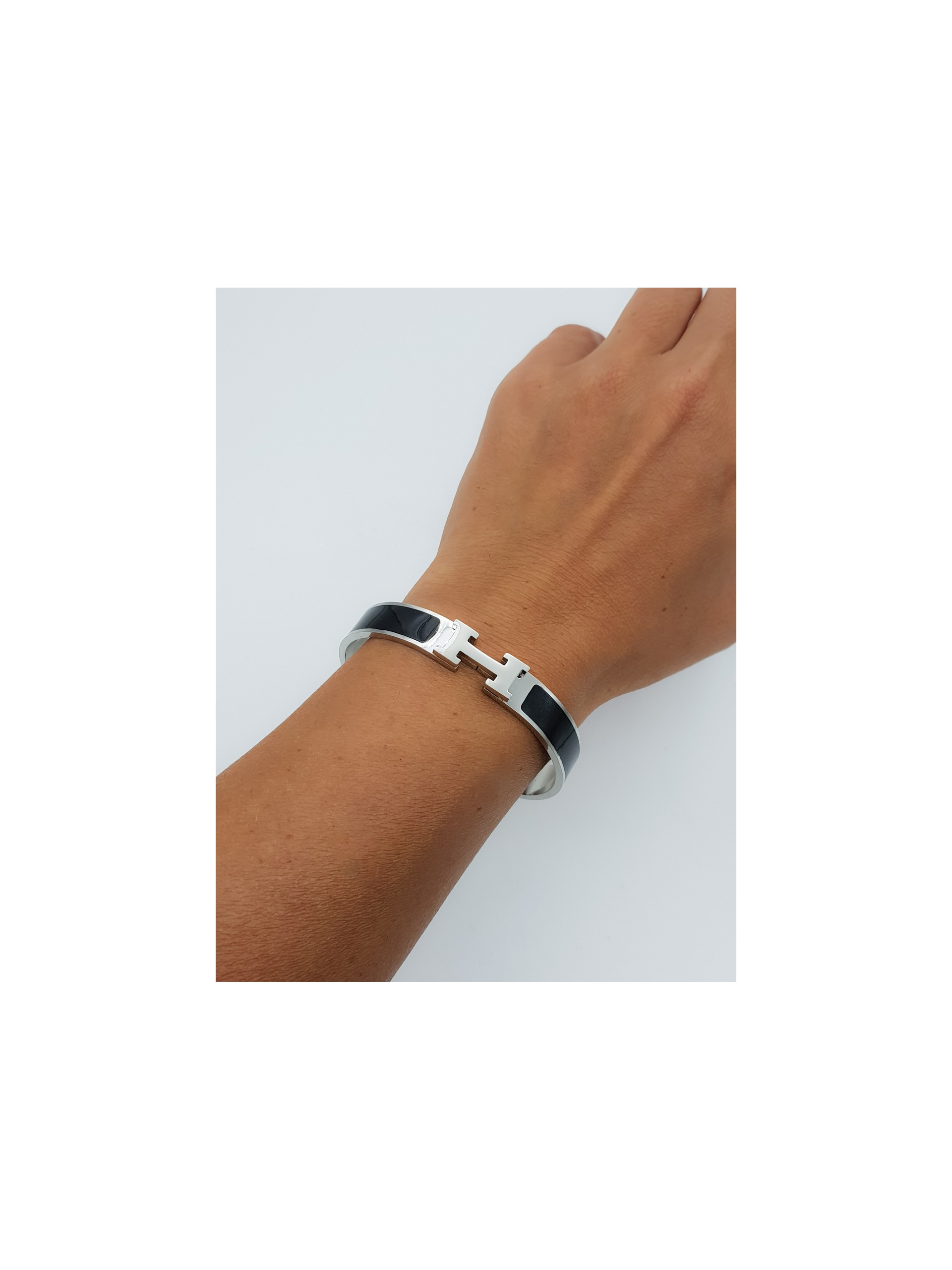 Χειροπέδα Her Black mini ασημί