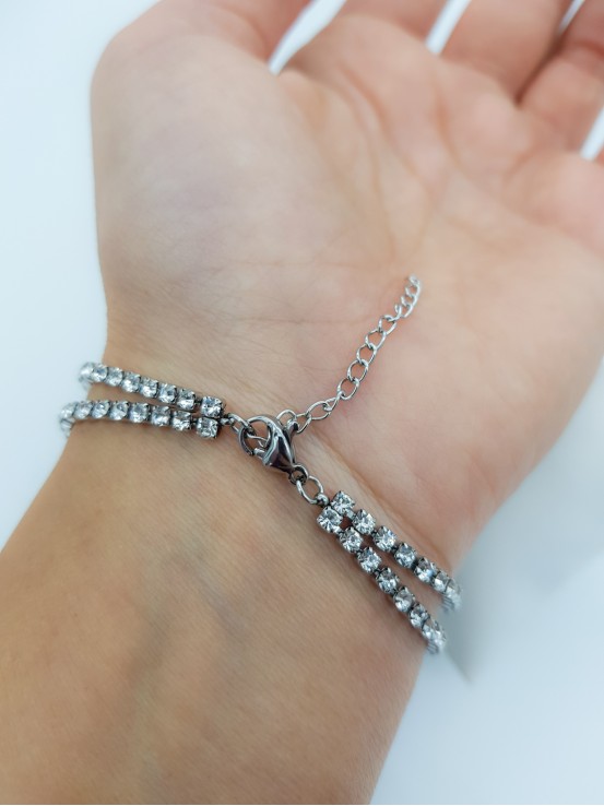 Βραχιόλι Double Magic ασημί