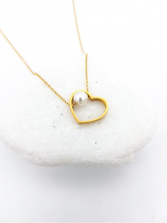 Κολιέ Stuffed Heart mini χρυσό