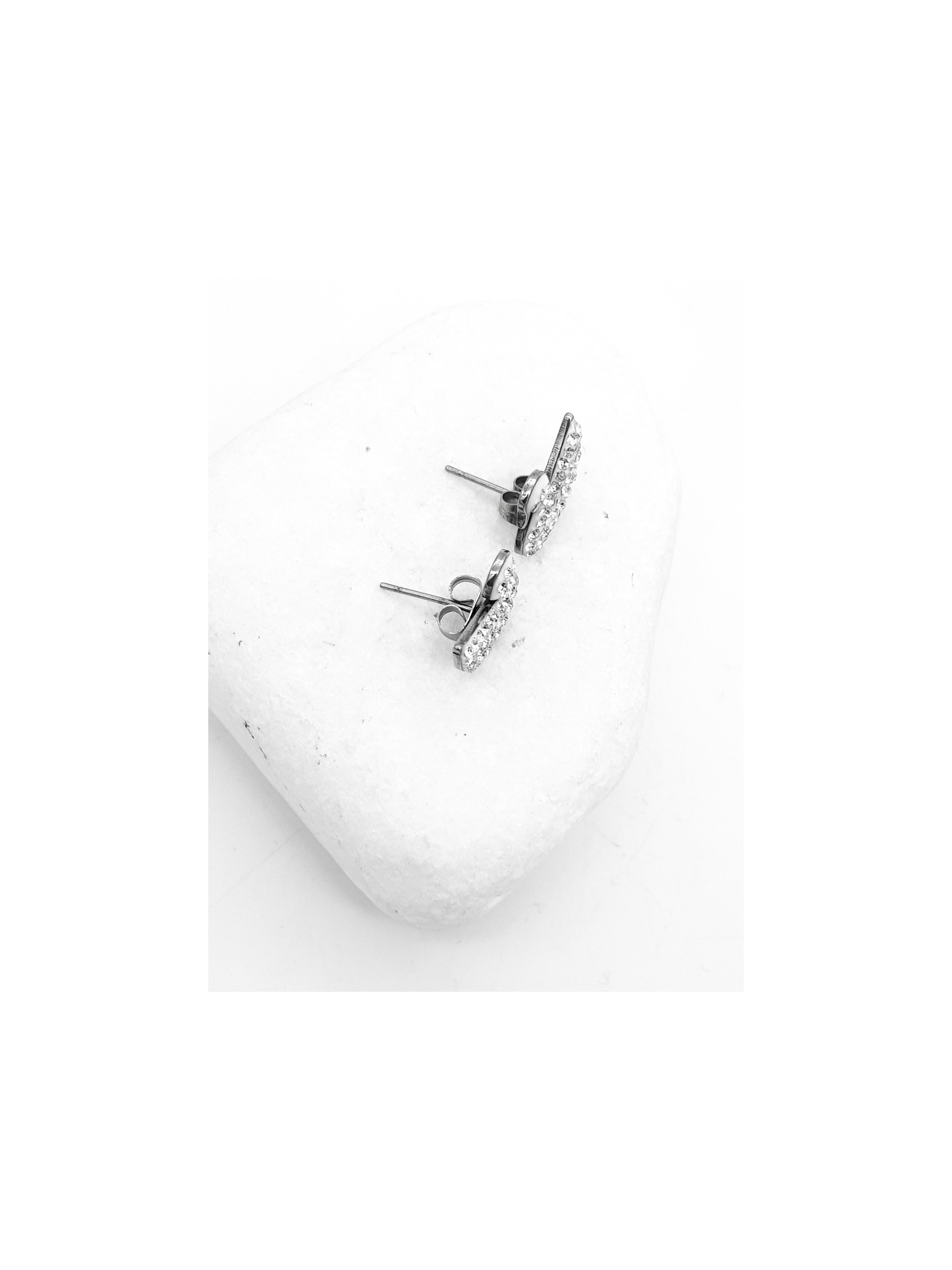 Σκουλαρίκια White Swan ασημί