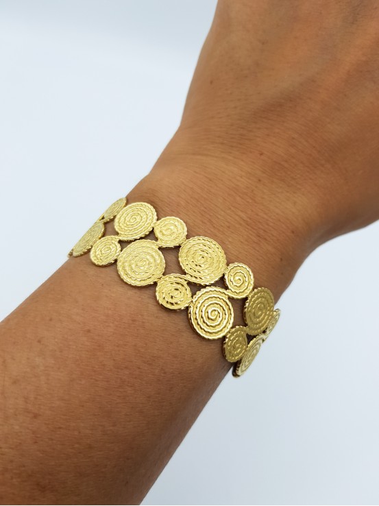 Χειροπέδα Spiral χρυσό