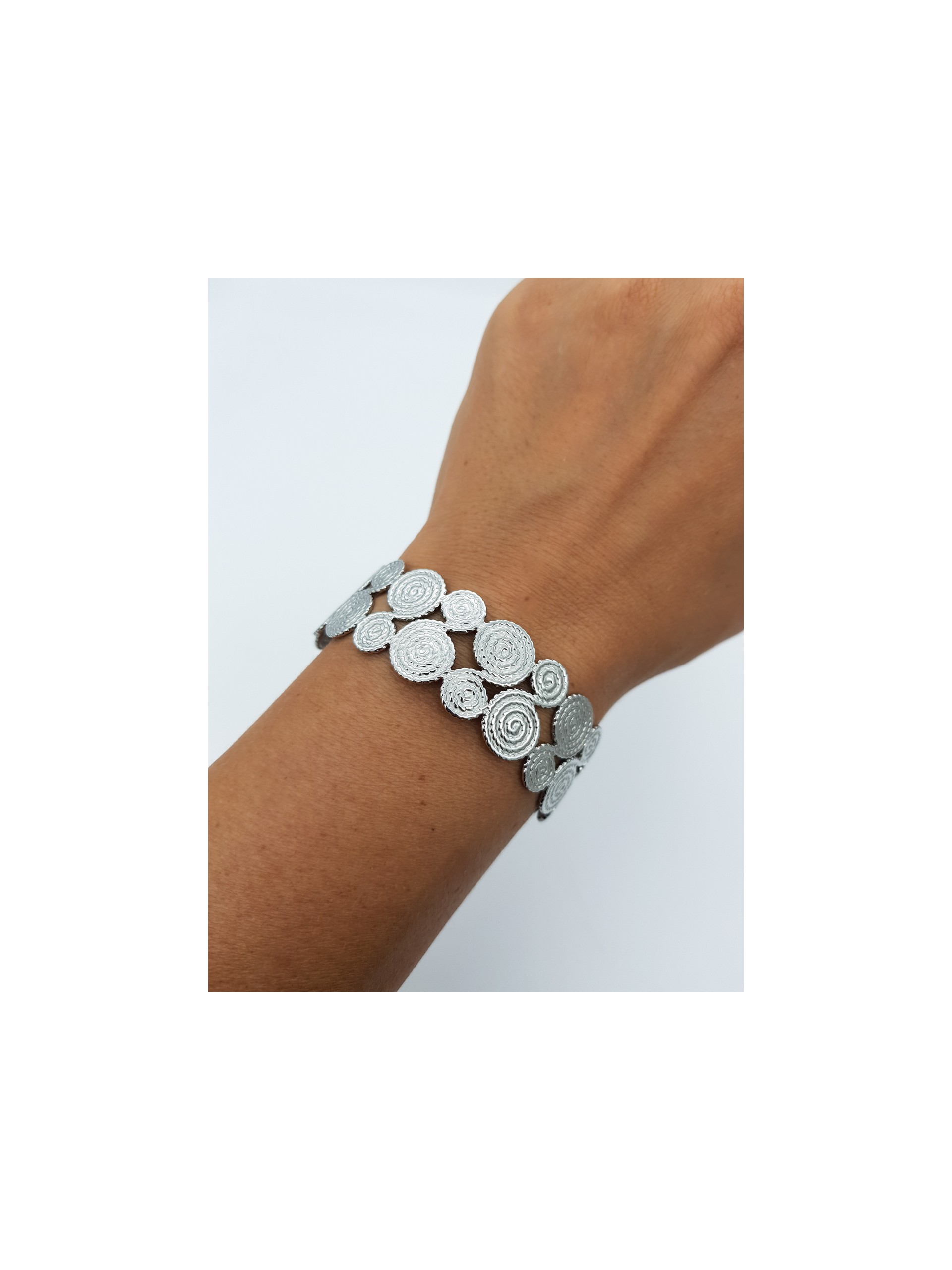 Χειροπέδα Spiral ασημί
