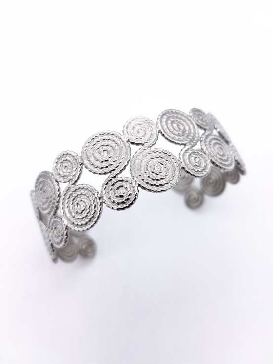 Χειροπέδα Spiral ασημί