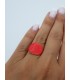 Δαχτυλίδι Mini Color κοραλί σκούρο