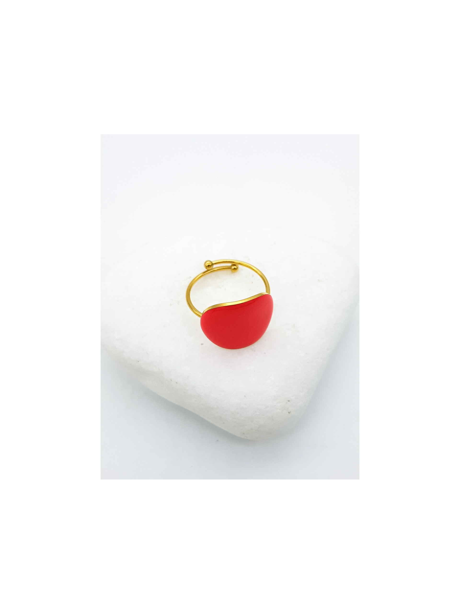 Δαχτυλίδι Mini Color κοραλί σκούρο