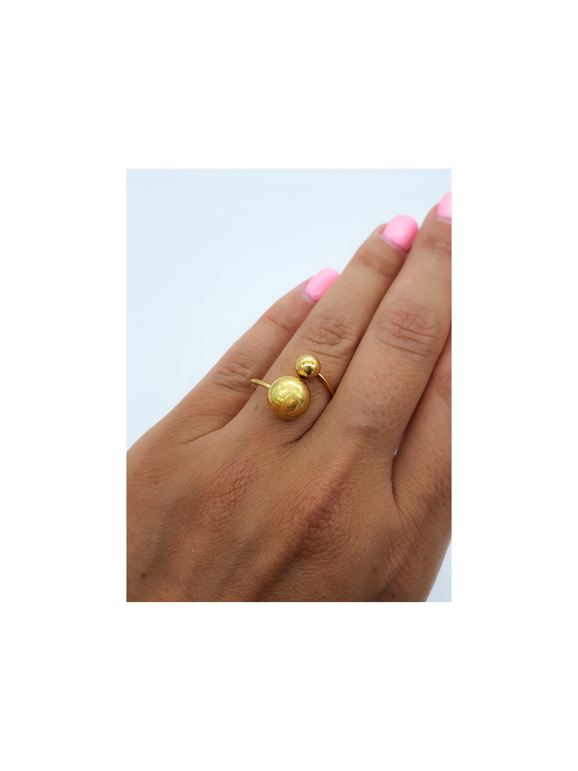Δαχτυλίδι 2 Balls χρυσό