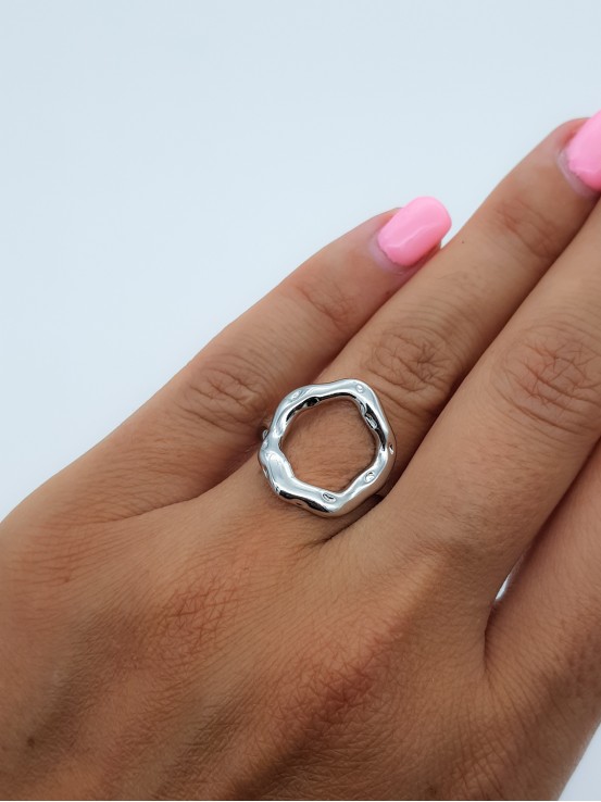 Δαχτυλίδι Rosa ασημί