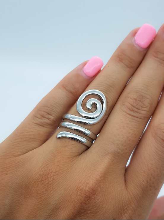 Δαχτυλίδι Spiral ασημί