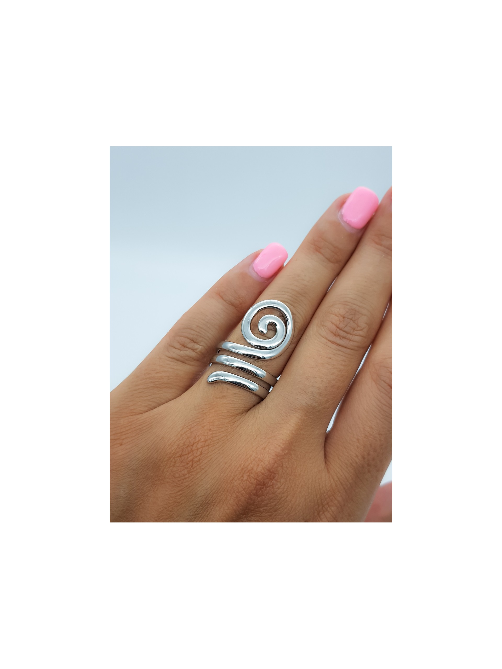 Δαχτυλίδι Spiral ασημί