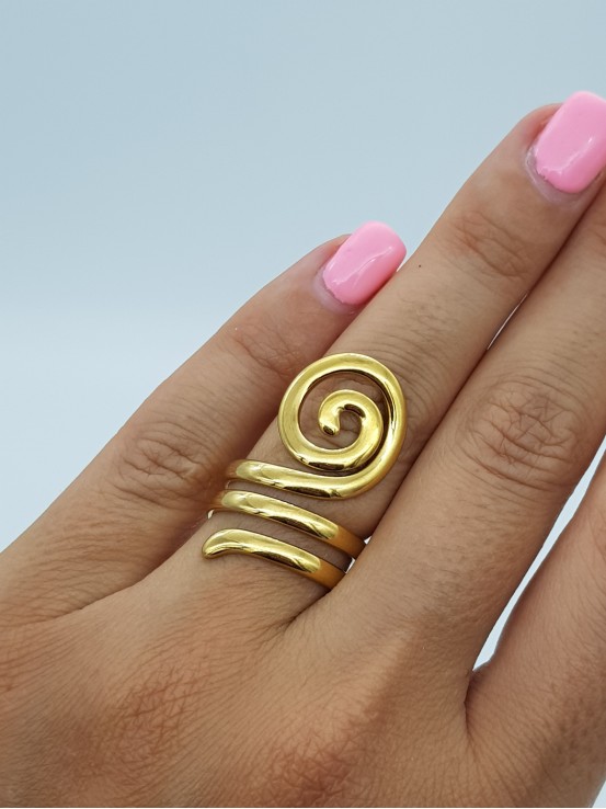 Δαχτυλίδι Spiral χρυσό