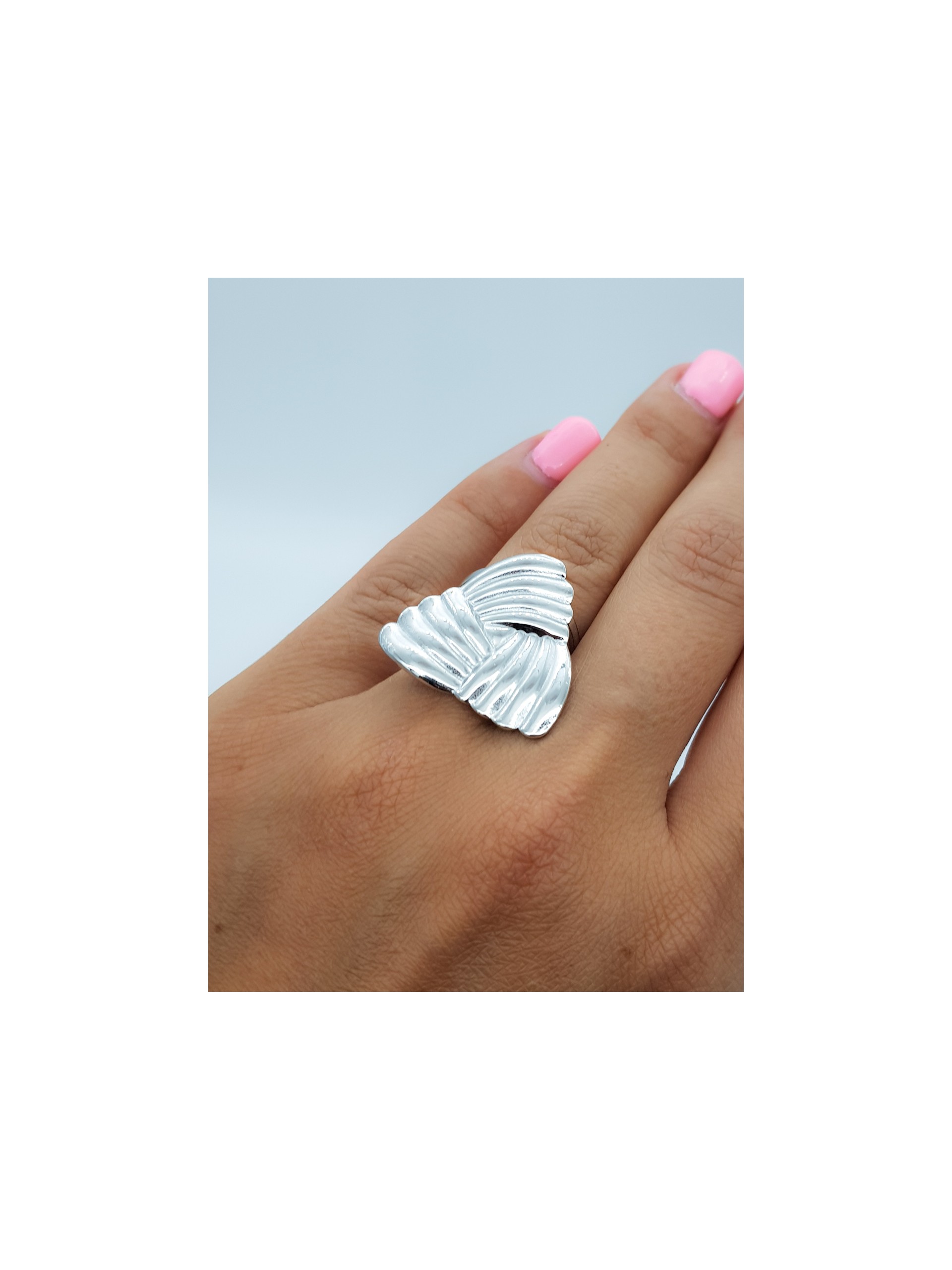 Δαχτυλίδι Triangle ασημί