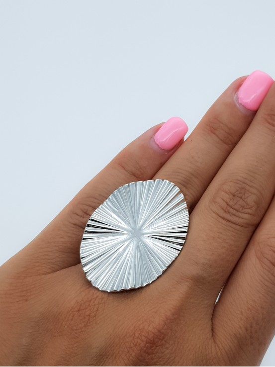 Δαχτυλίδι Sun ασημί