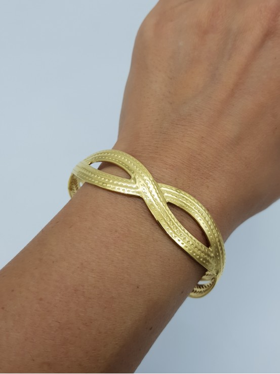 Χειροπέδα Wave χρυσή