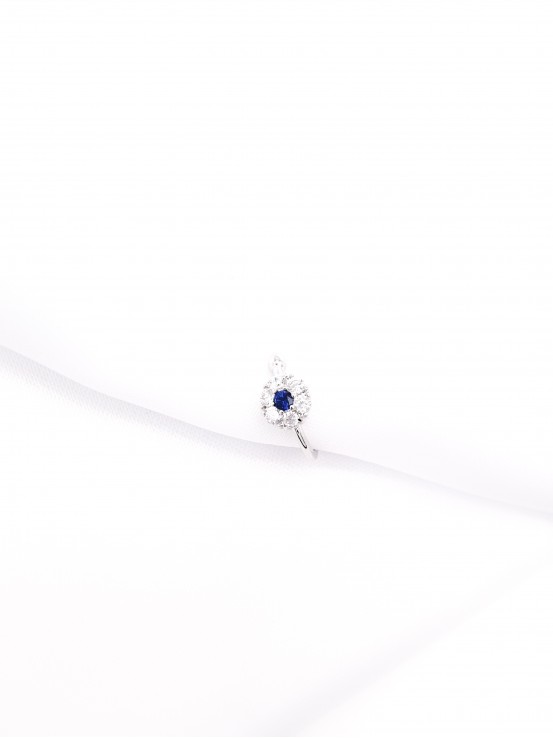 Σκουλαρίκι Ear Cuff blue flower