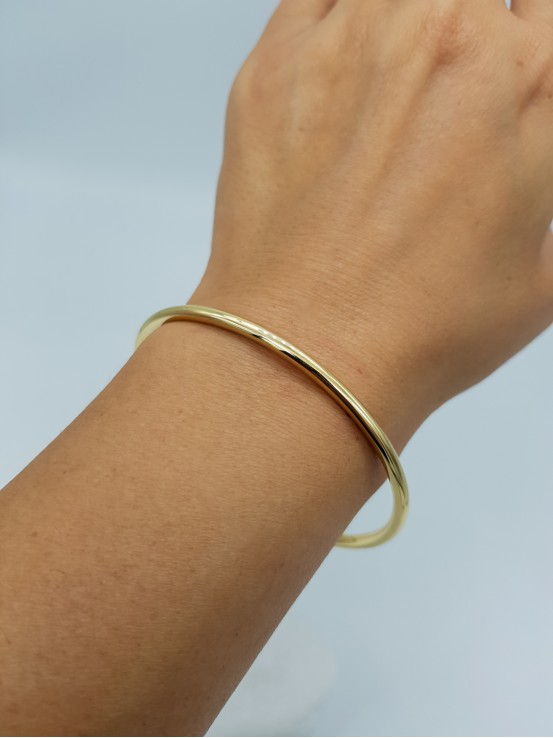 Χειροπέδα Simple Hoop 3mm χρυσή