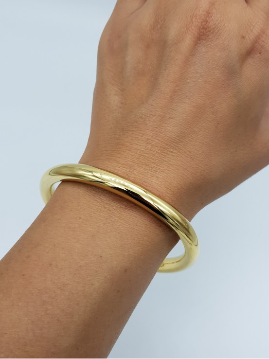 Χειροπέδα Simple Hoop 7mm χρυσή