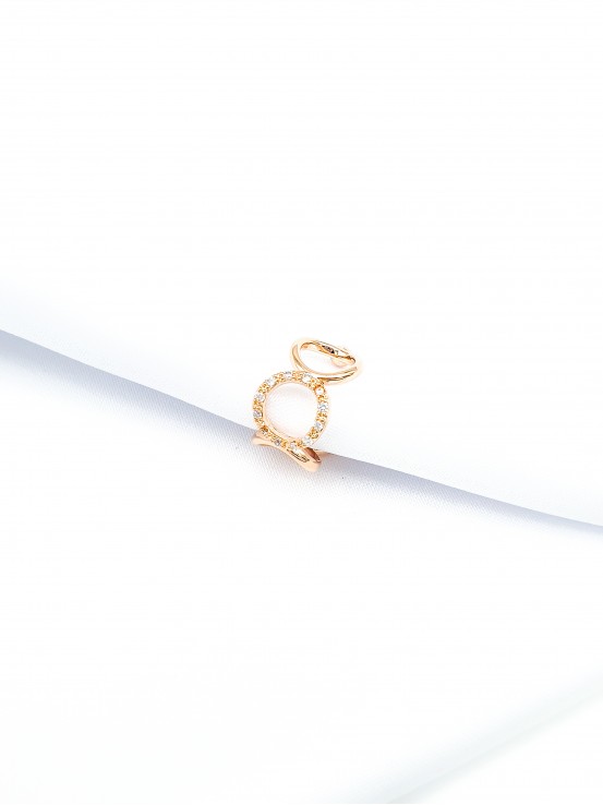 Σκουλαρίκι Ear Cuff rings ροζ