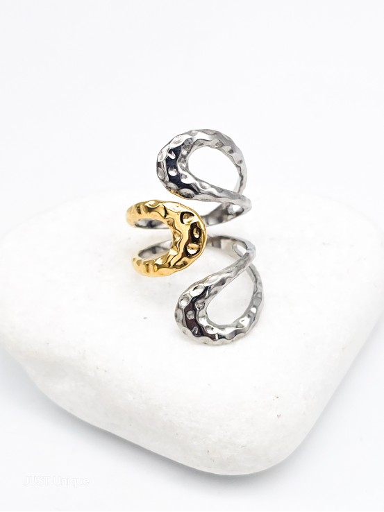 Δαχτυλίδι Gilian δίχρωμο