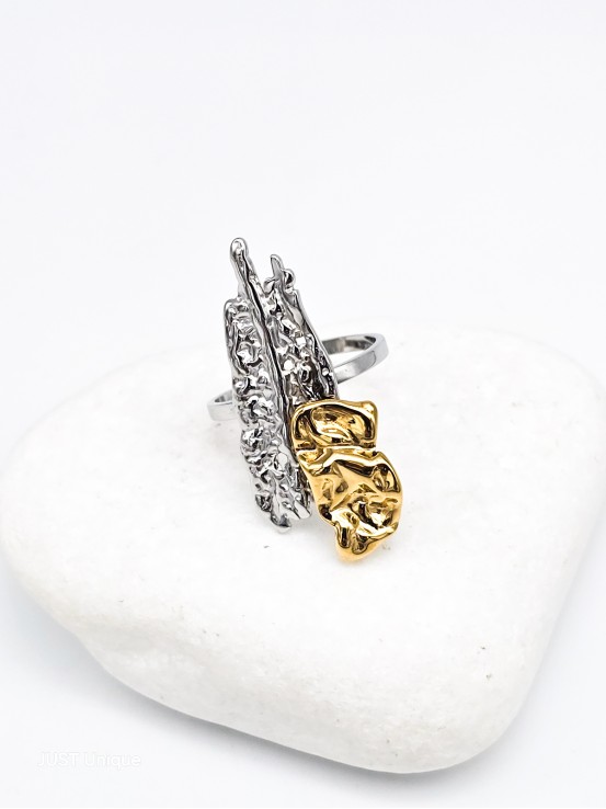 Δαχτυλίδι Klaudia δίχρωμο