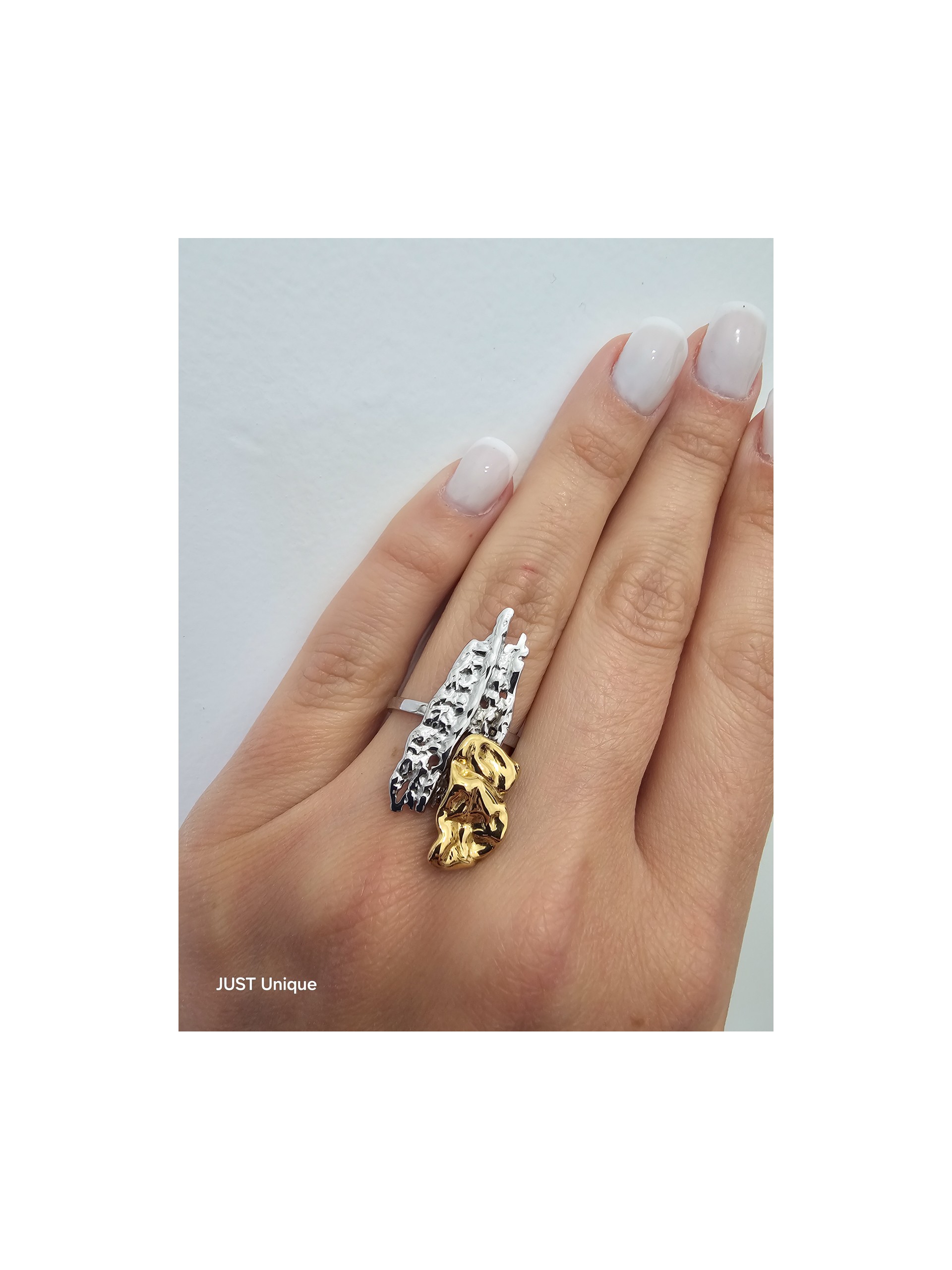 Δαχτυλίδι Klaudia δίχρωμο