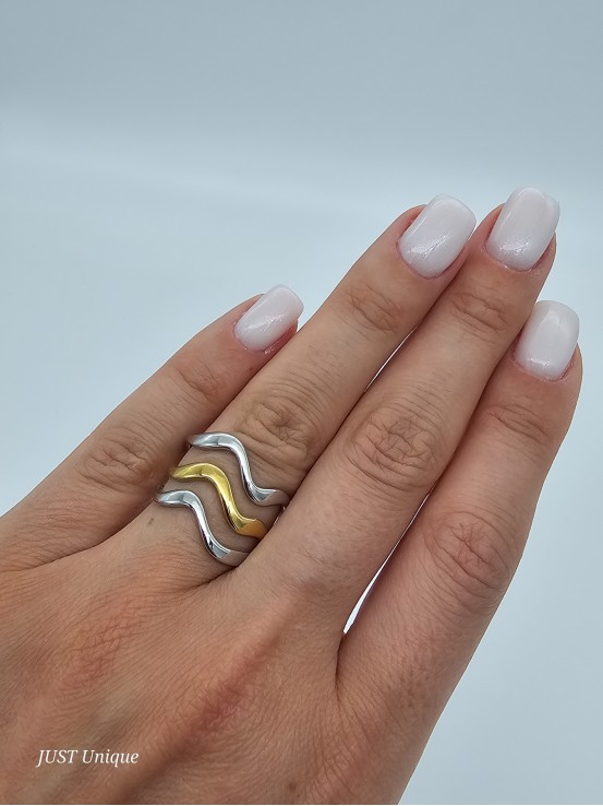 Δαχτυλίδι Olympia δίχρωμο