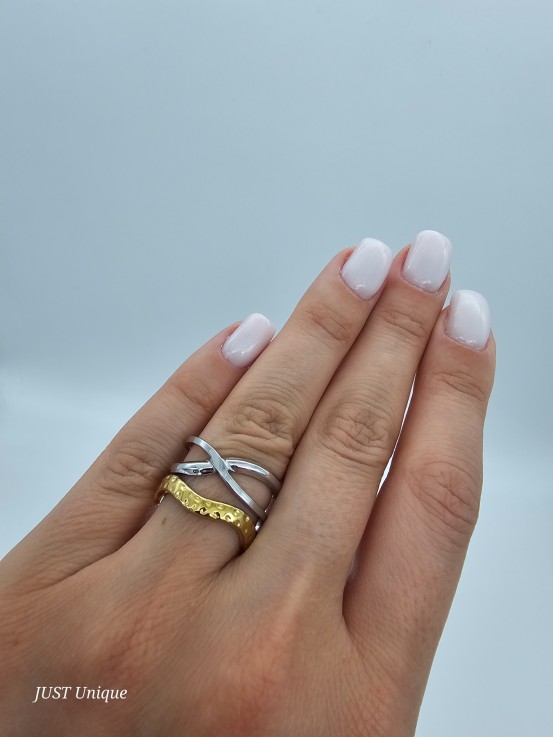 Δαχτυλίδι Manet δίχρωμο