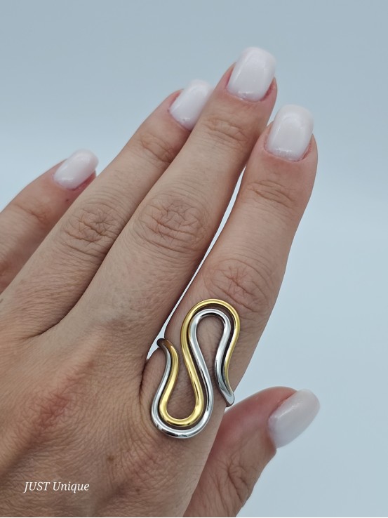 Δαχτυλίδι Sandy δίχρωμο