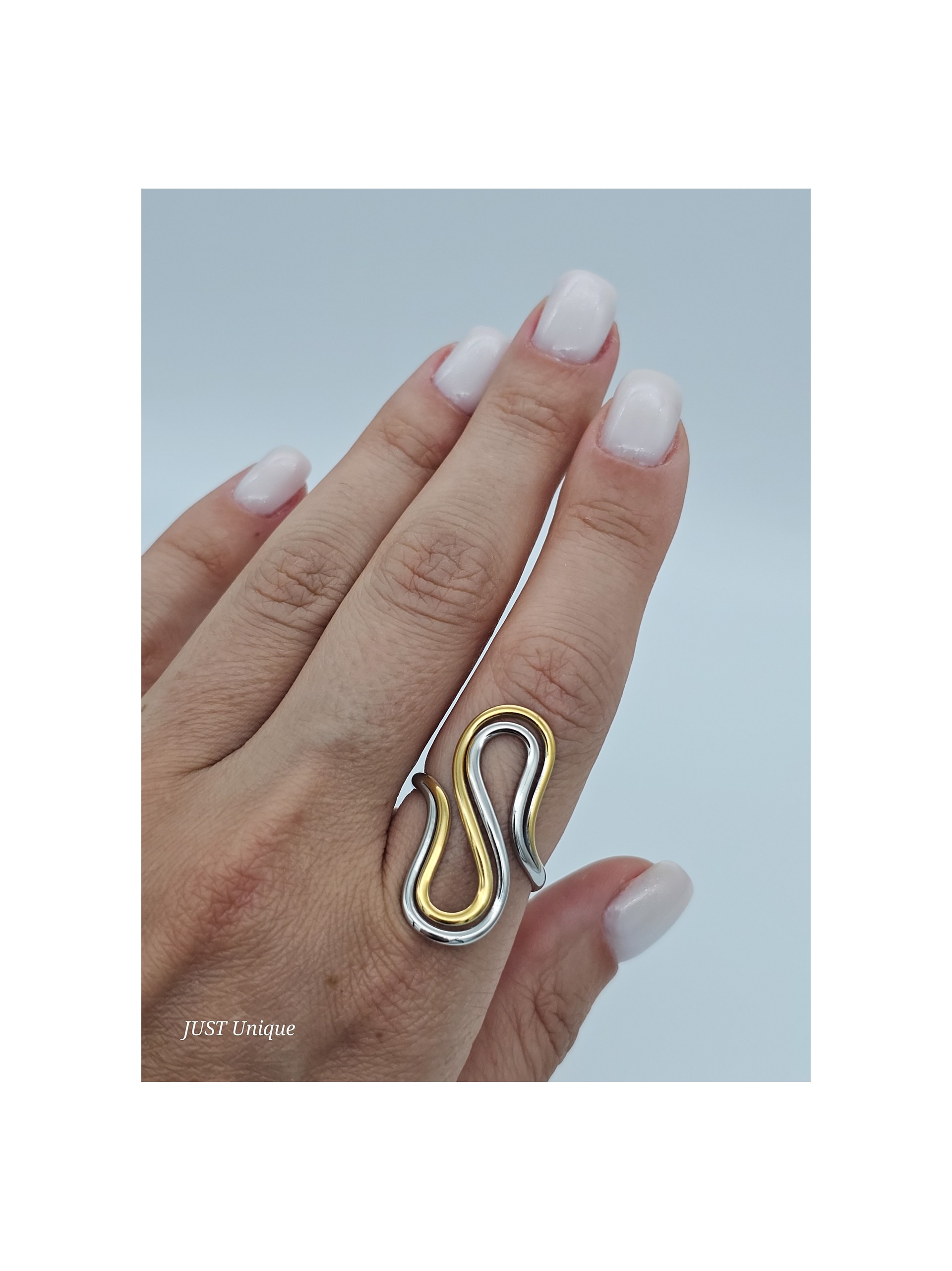 Δαχτυλίδι Sandy δίχρωμο