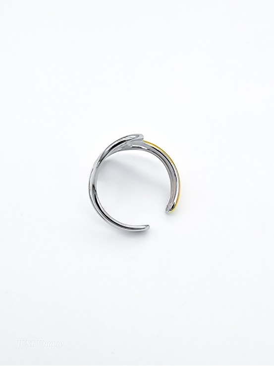 Δαχτυλίδι Double Love δίχρωμο