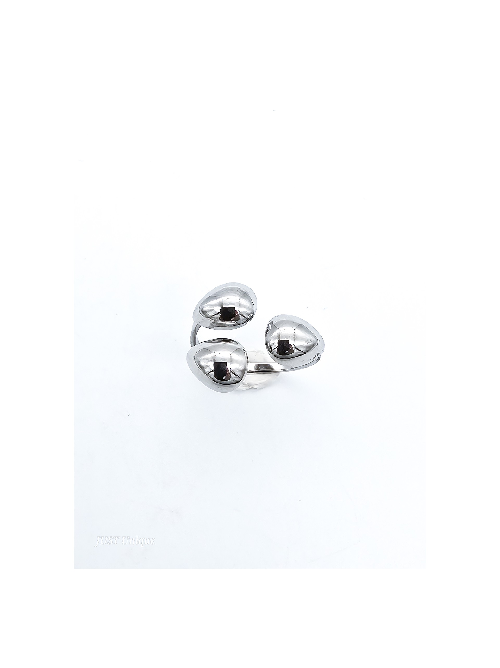 Δαχτυλίδι Three Drops ασημί