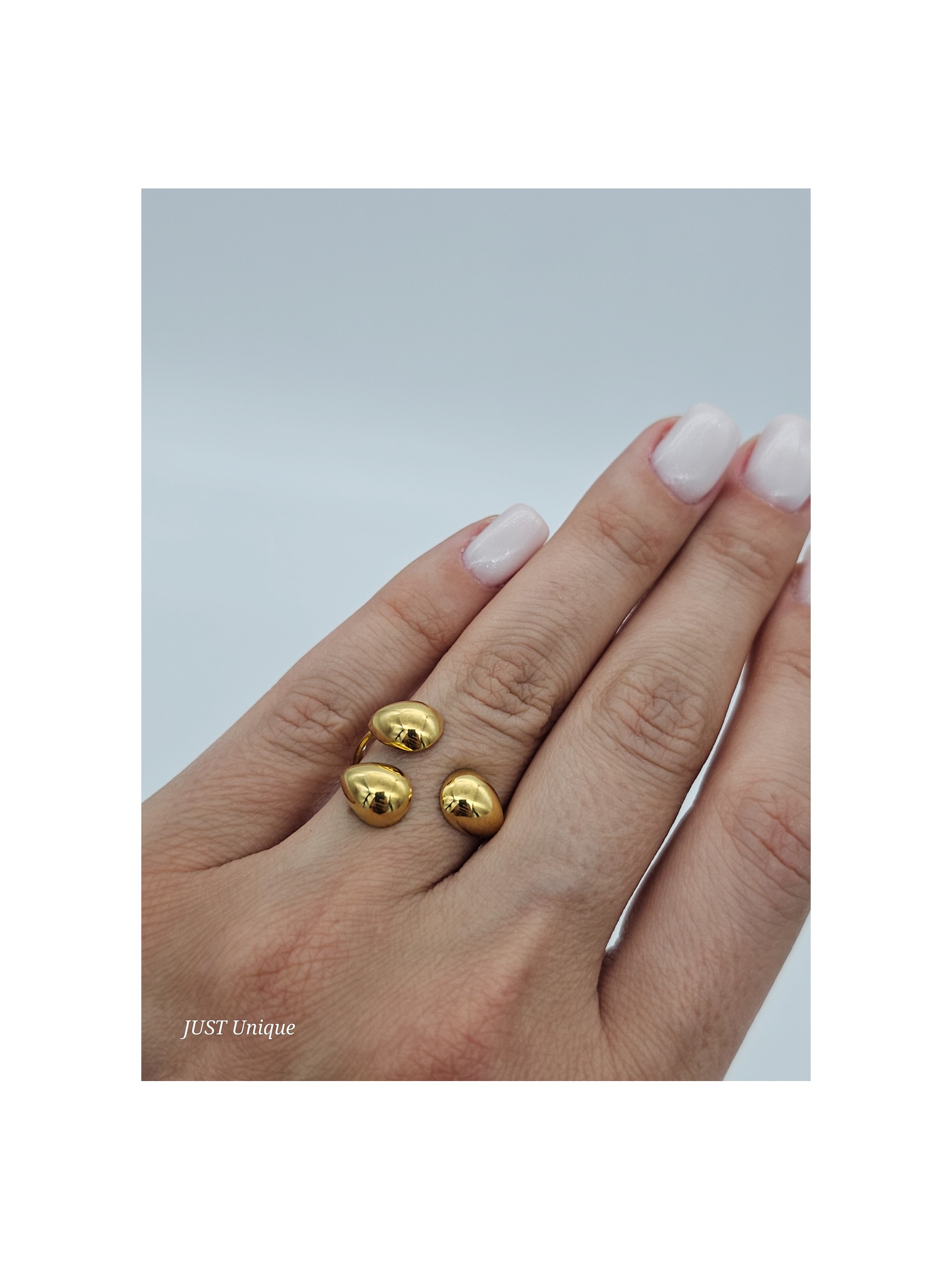 Δαχτυλίδι Three Drops χρυσό