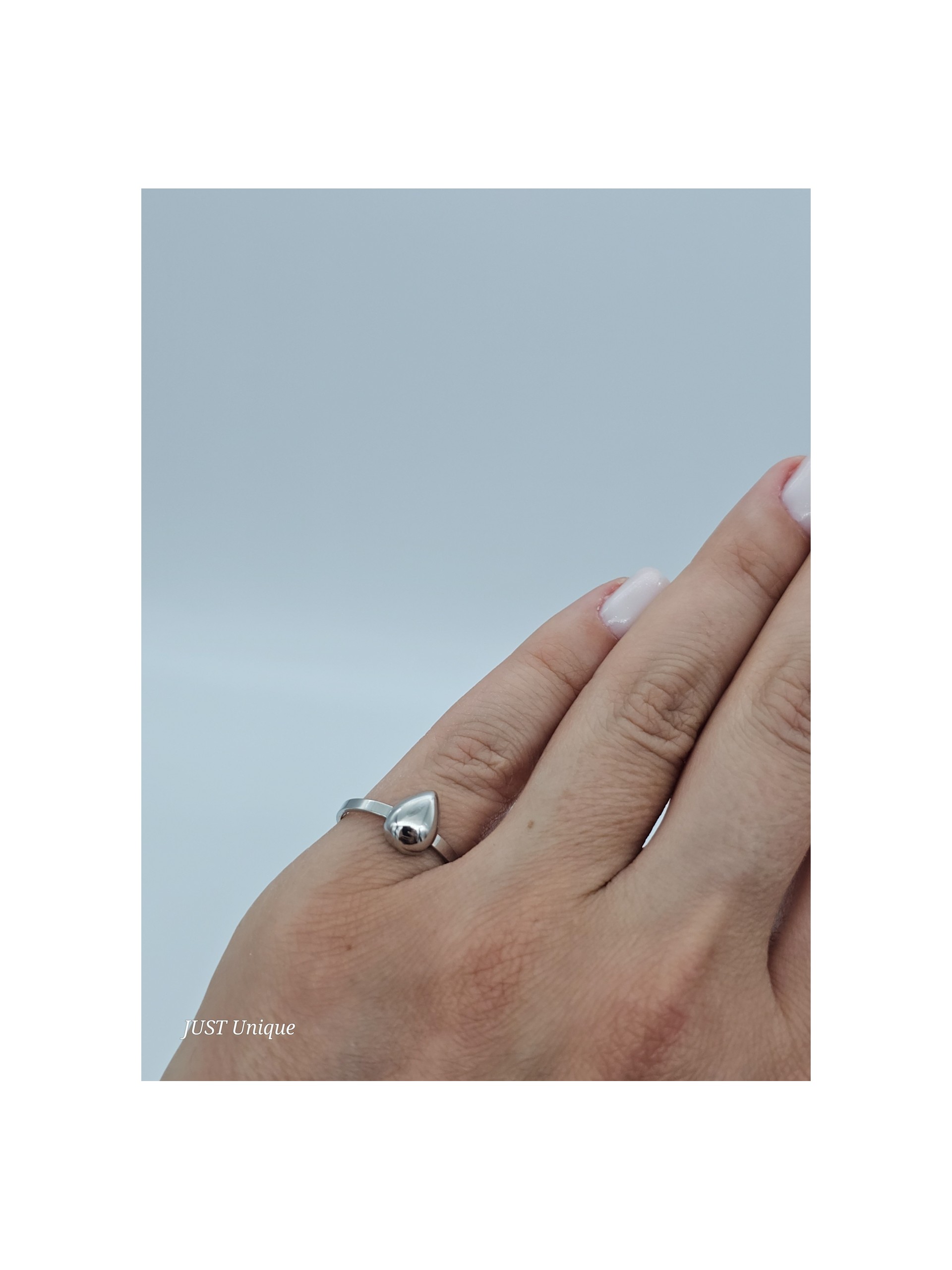 Δαχτυλίδι Drops ασημί