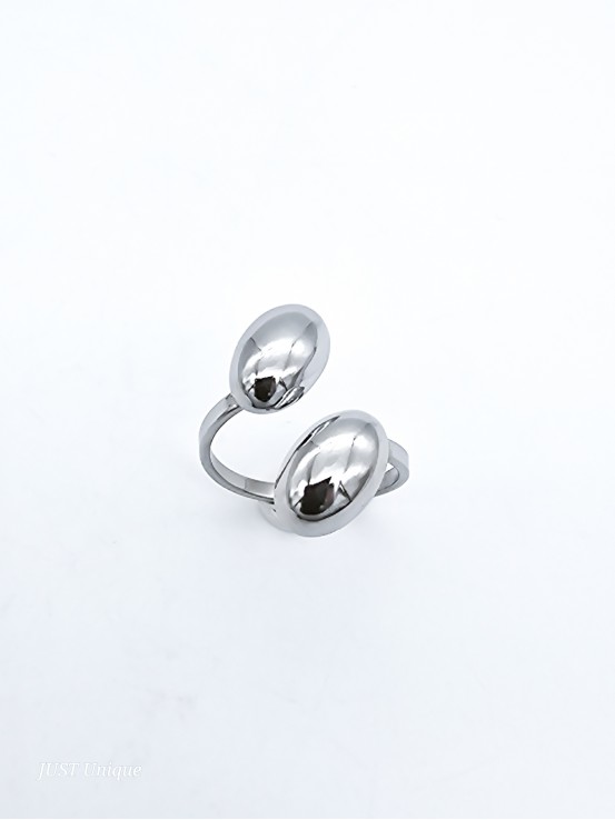 Δαχτυλίδι Double Bubble ασημί