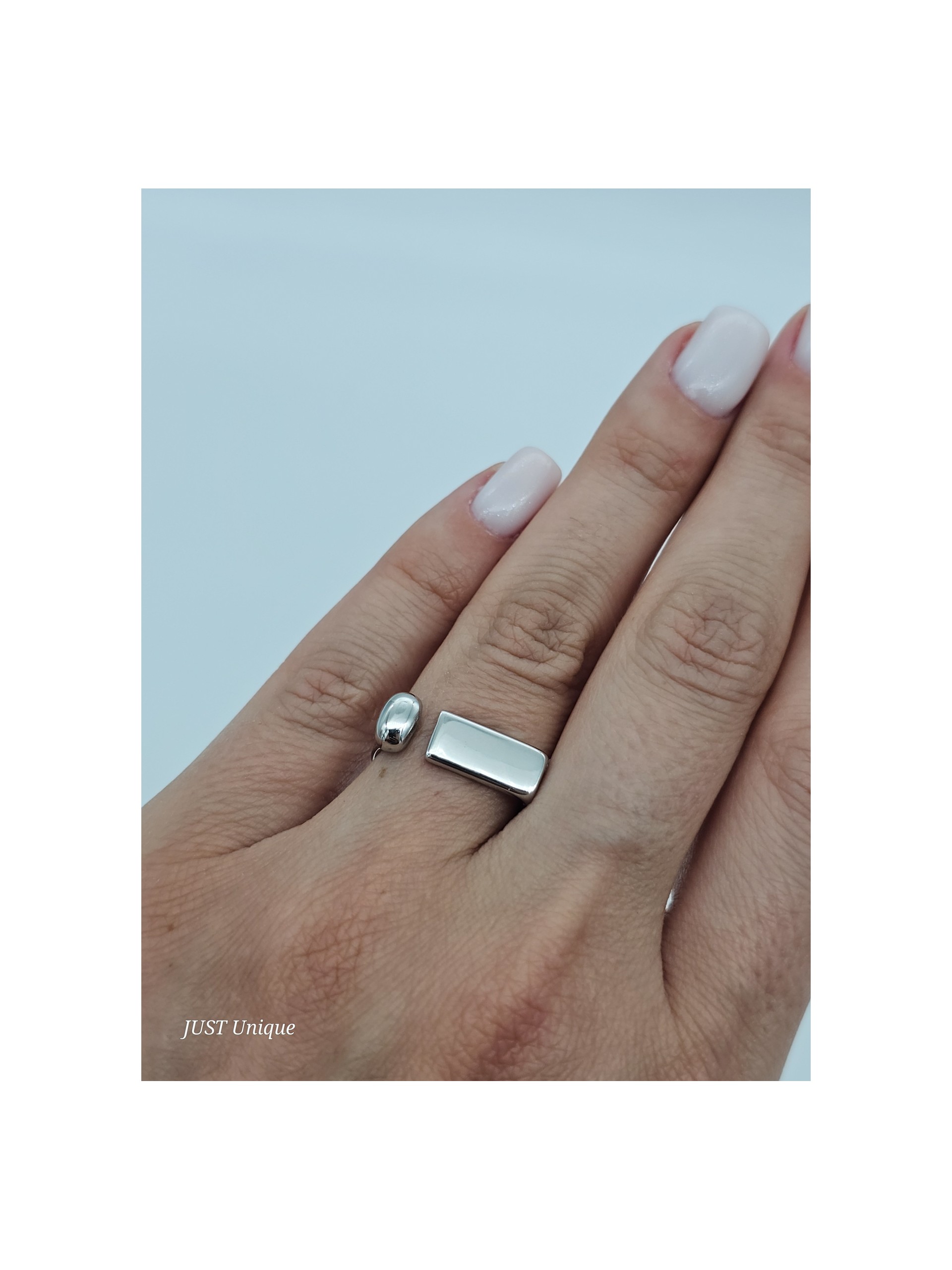 Δαχτυλίδι Stop ασημί