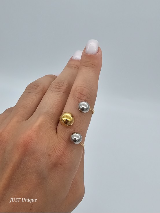 Δαχτυλίδι Flexible δίχρωμο