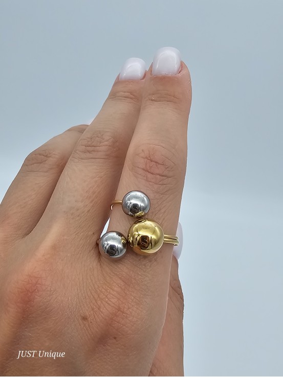 Δαχτυλίδι Flexible δίχρωμο