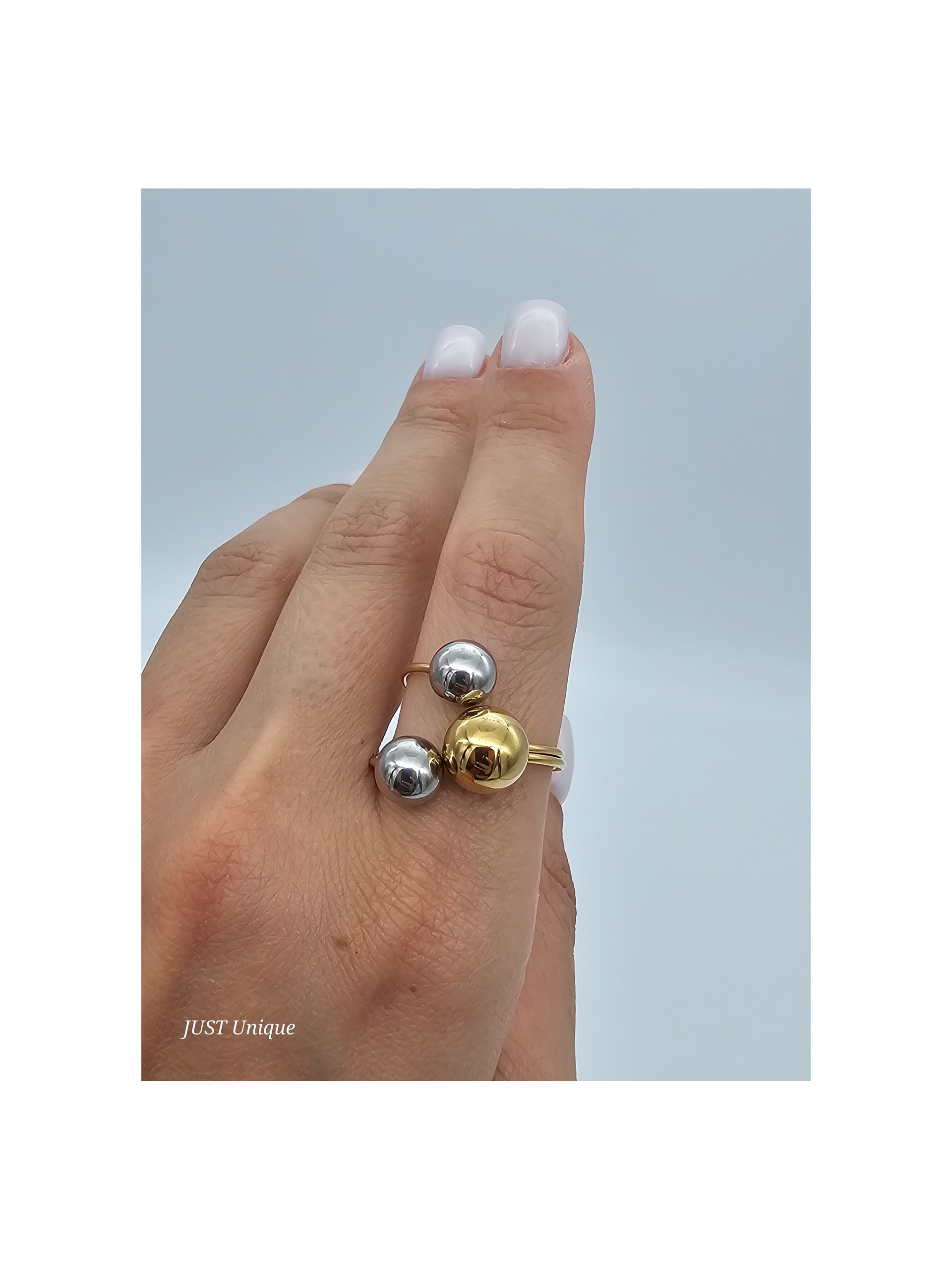 Δαχτυλίδι Flexible δίχρωμο