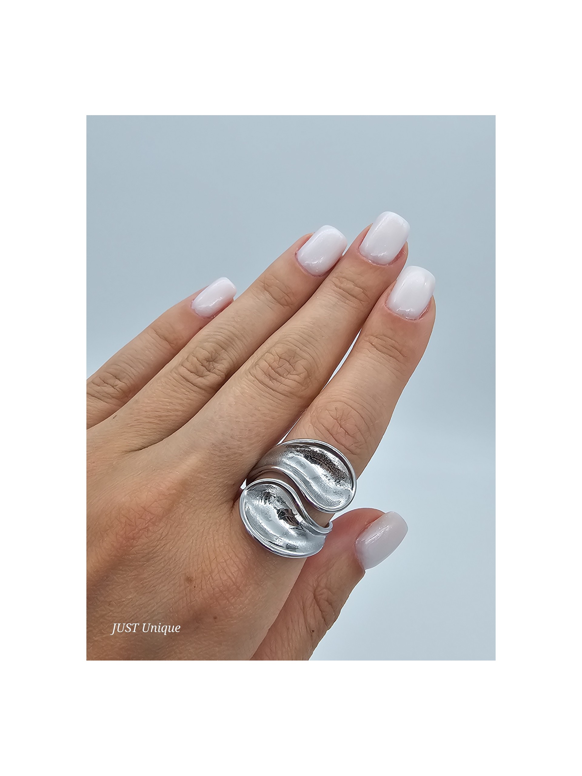 Δαχτυλίδι Twisters ασημί