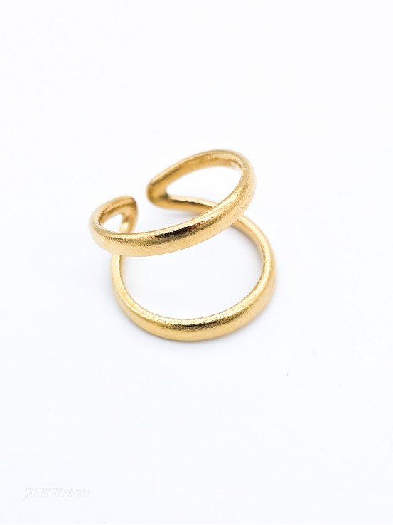 Δαχτυλίδι Matte Line χρυσό